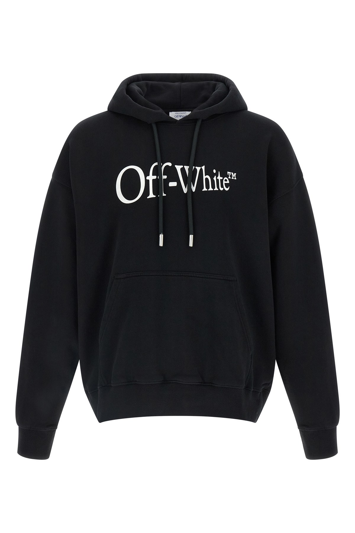 Off-white Long Sleeve Hooded Sweatshirt In Black