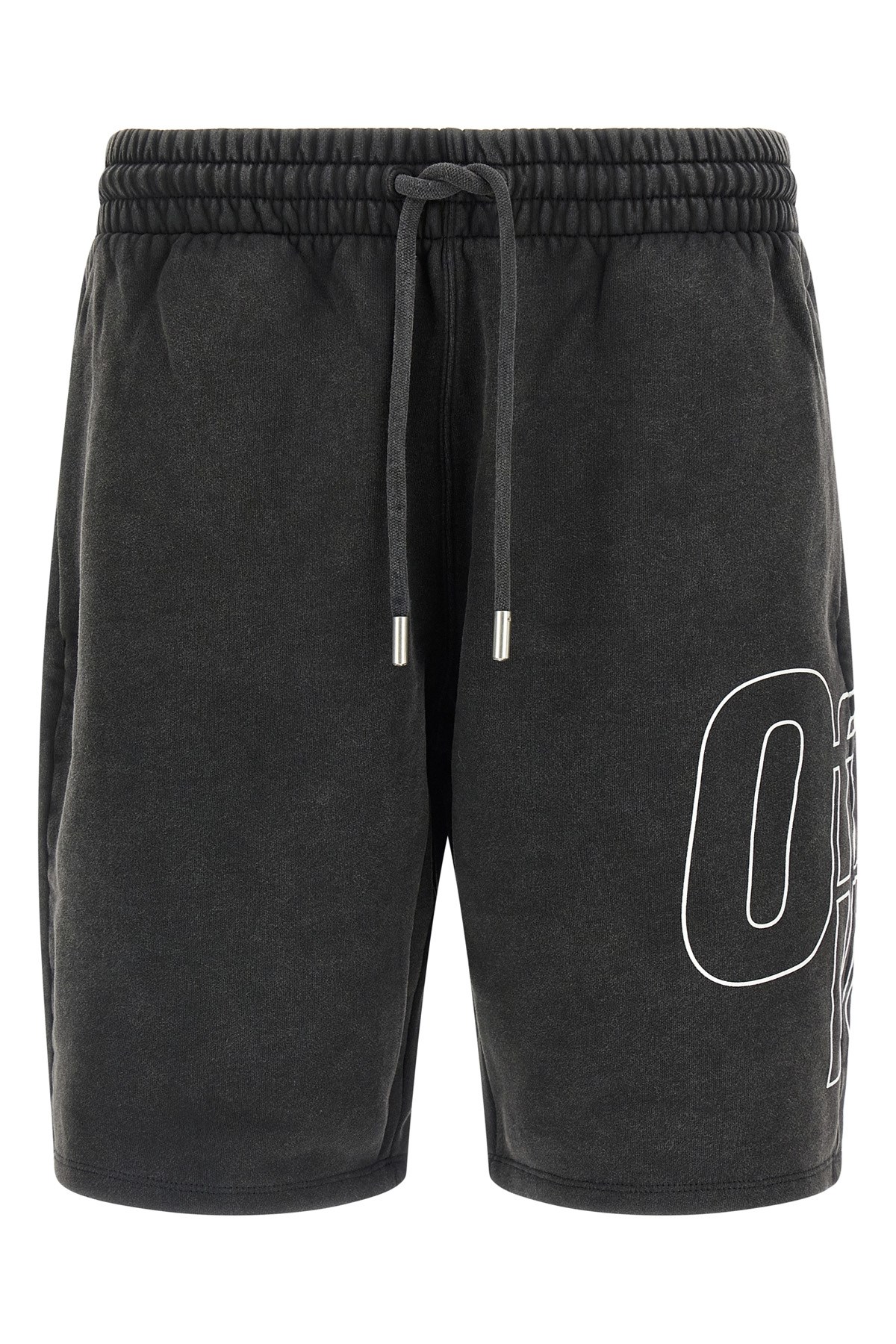 Off-white Outline Arrow Skate Bermuda Shorts In Black