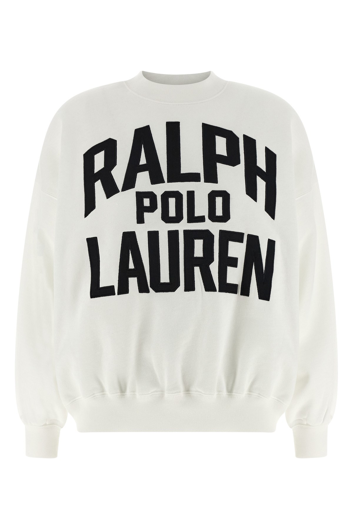Polo Ralph Lauren Crew Neck Sweatshirt With Logo And Ribbed Cuffs In White