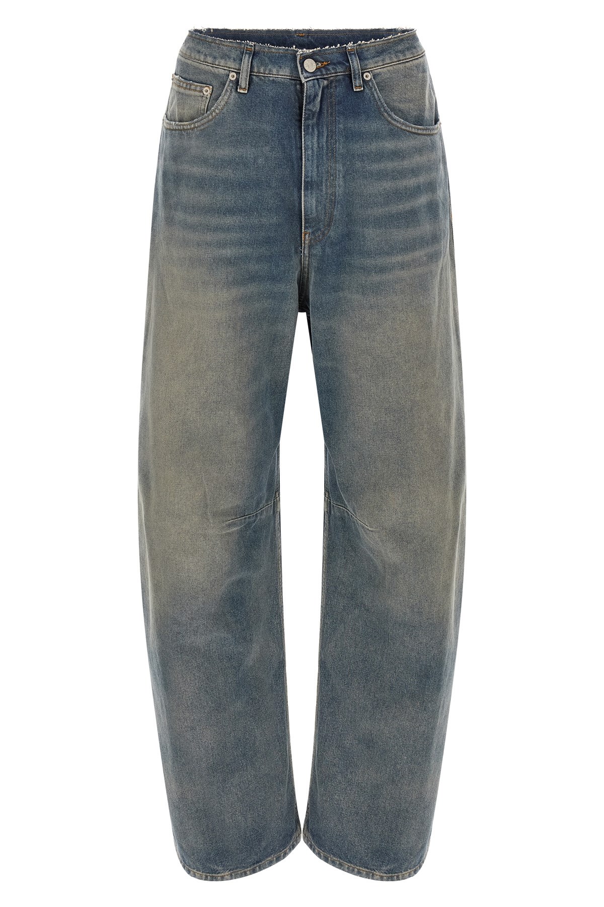 Mm6 Maison Margiela Raw Cut Jeans In Blue