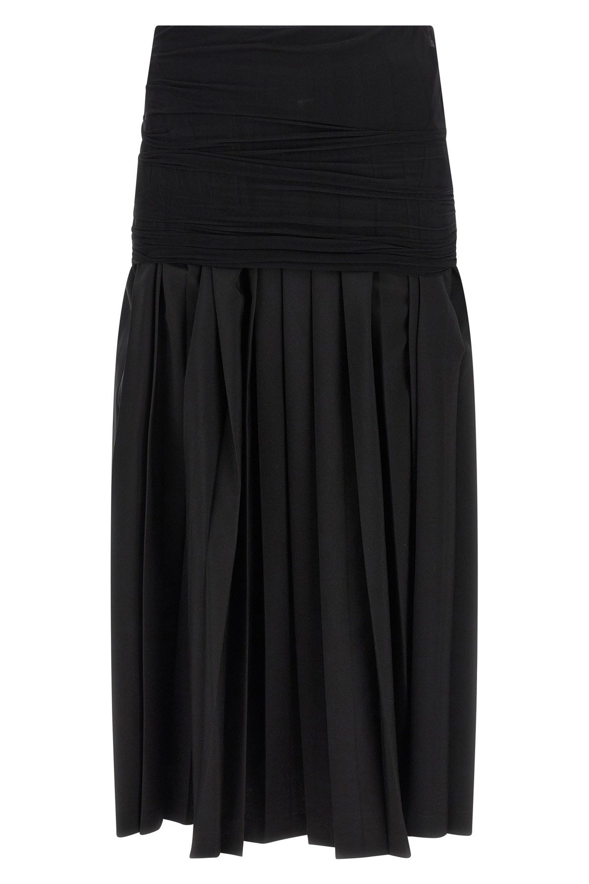 Mm6 Maison Margiela Double Layer Skirt Skirts Black In Black