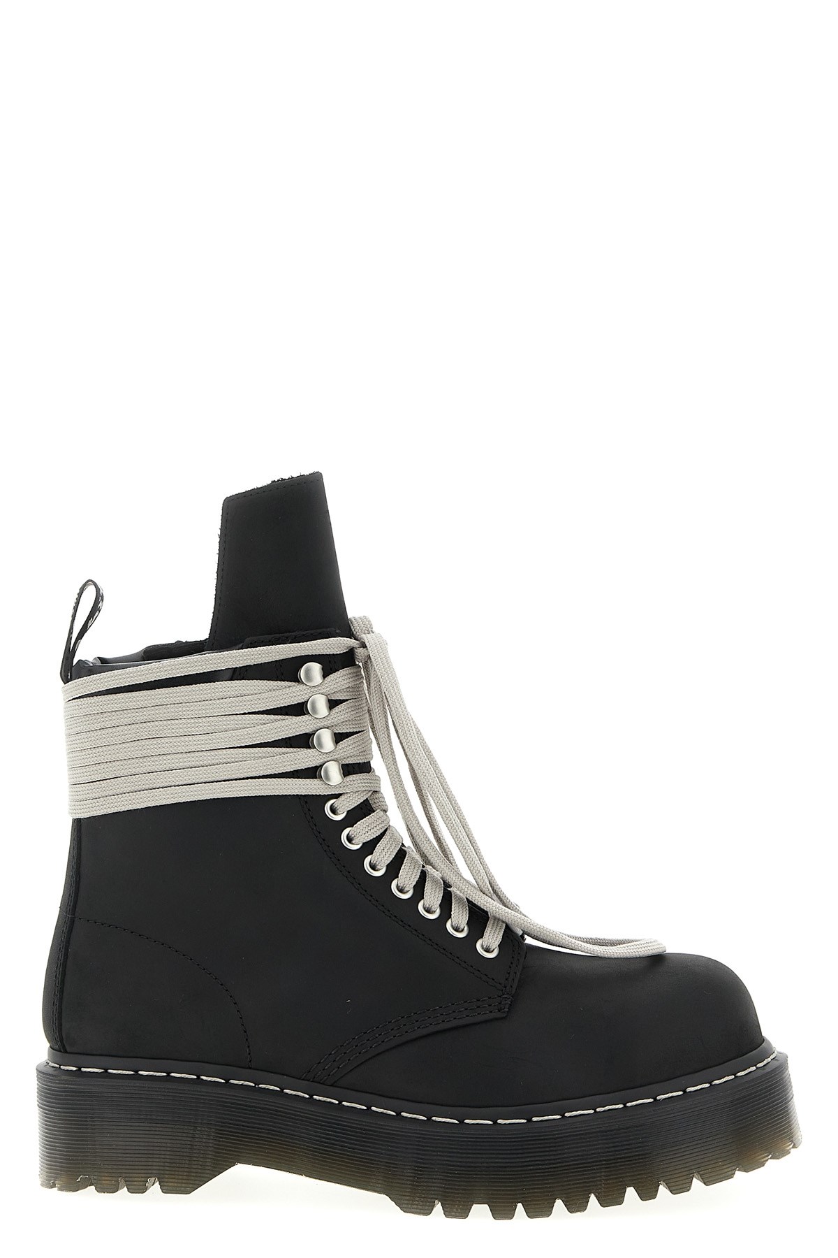 Rick Owens Dr. Martens X Capsule Combat Boots In Black