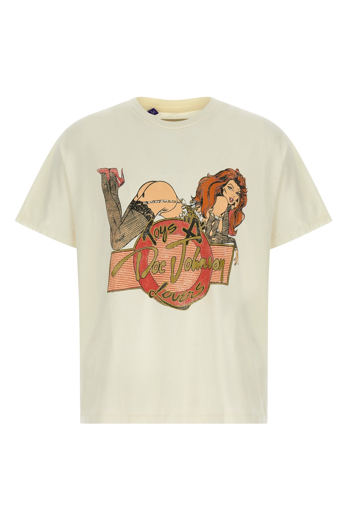 Gallery Dept. Doc Johnson Toys 4 Love Glittered Printed Cotton-jersey T-shirt In Neutral