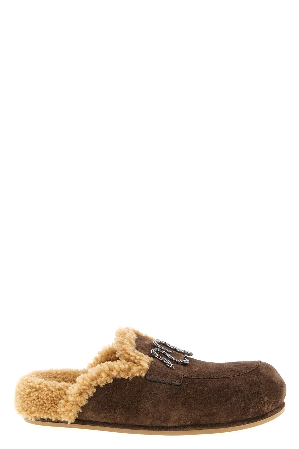 René Caovilla Morgana Flat Mules Embellished Detail In Blue