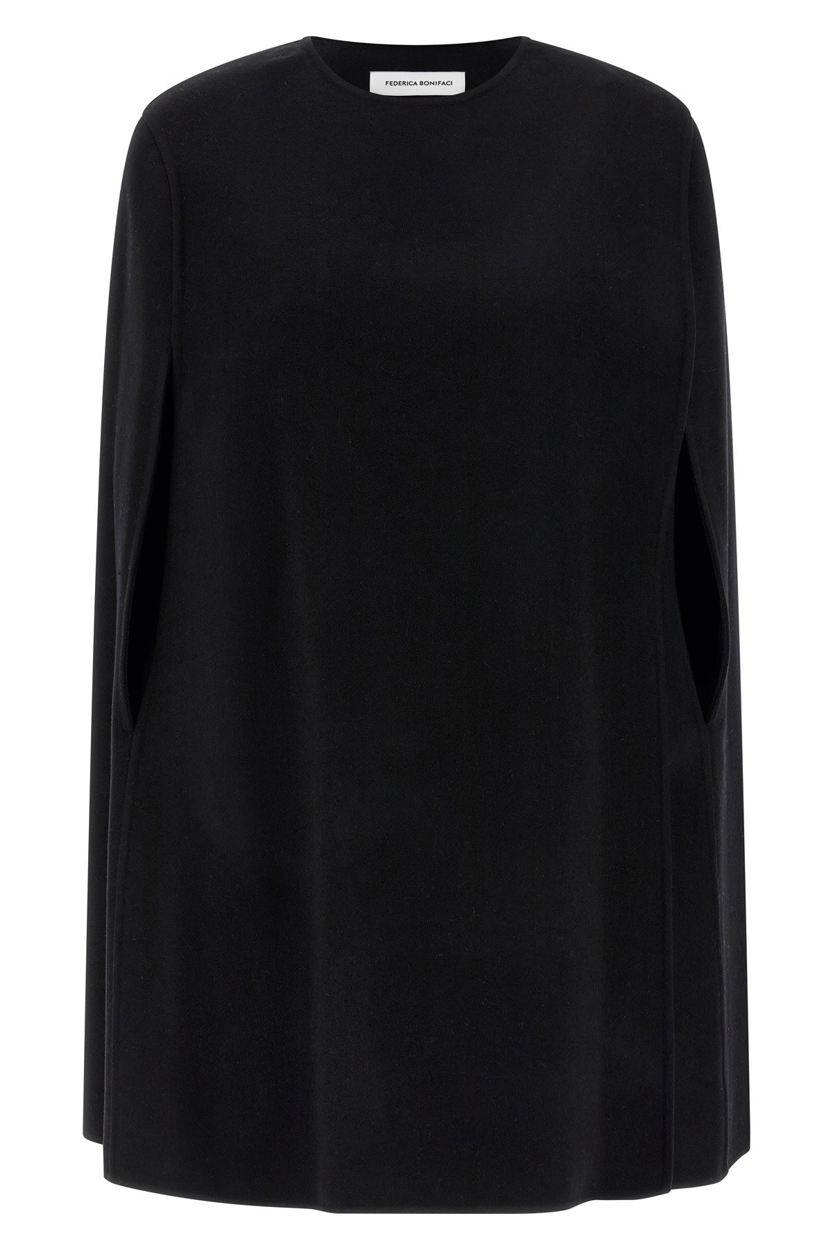 Federica Bonifaci Wrap Cape In Black