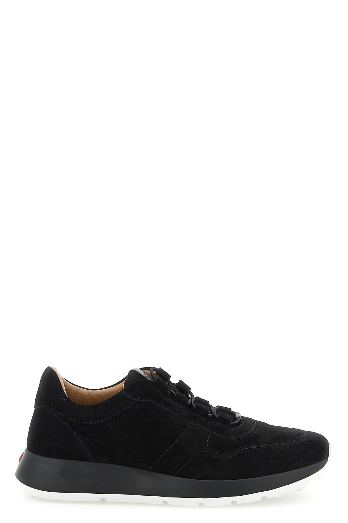 Tod's Red Dot Sneakers In Pashmy Suede Shoes In Black