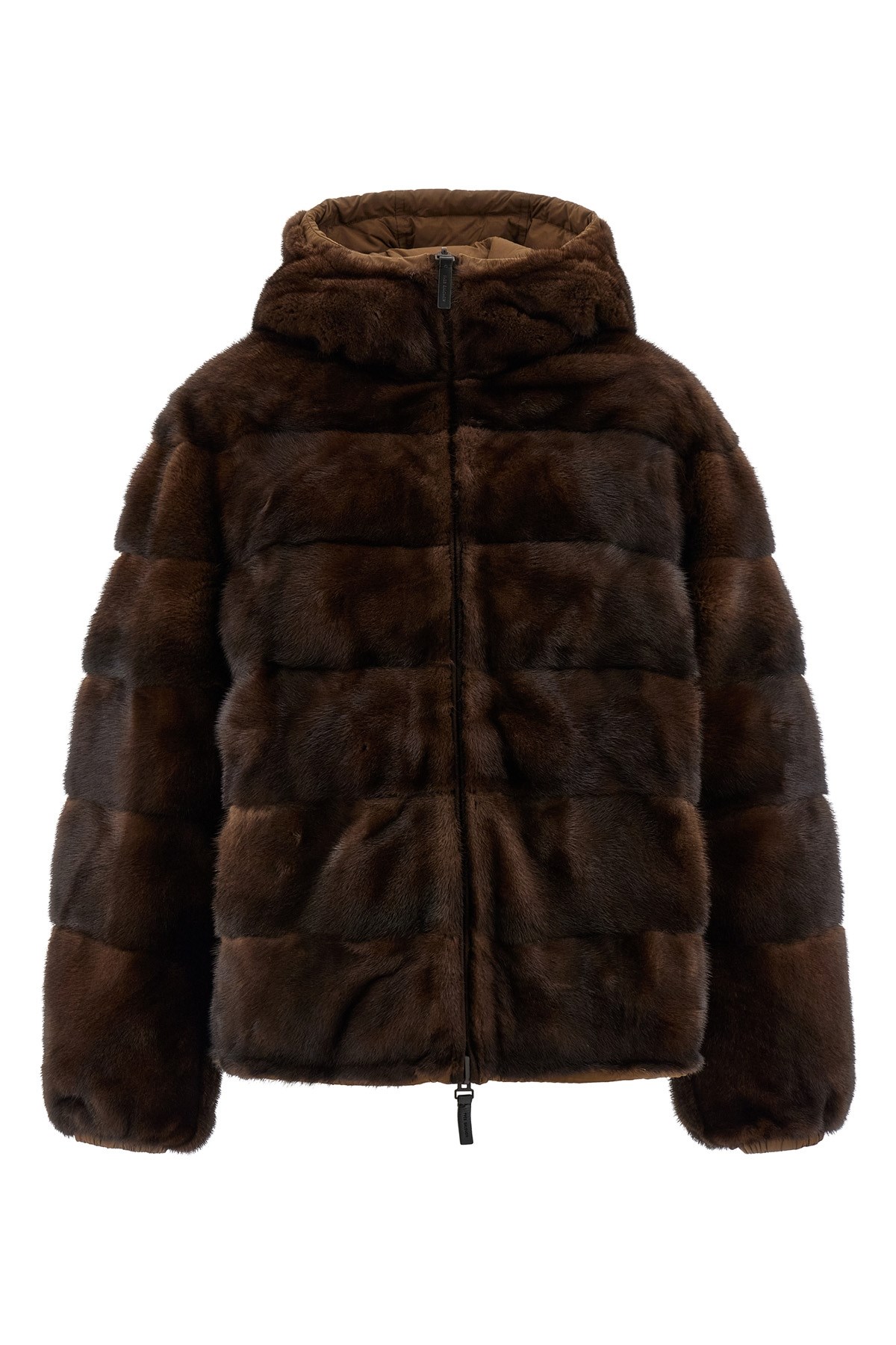 Yves Salomon Reversible Fur In Brown