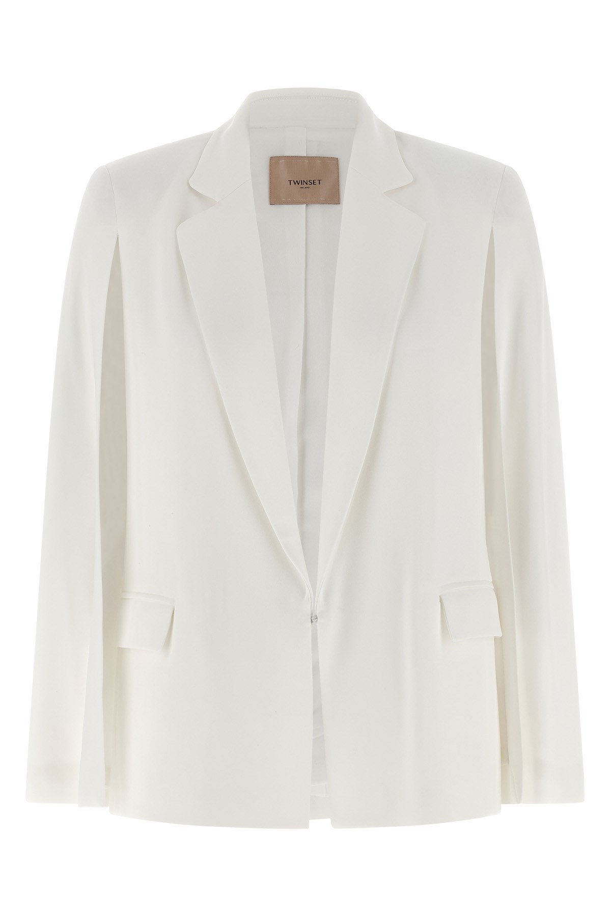 Twinset Cape Sleeve Blazer In White