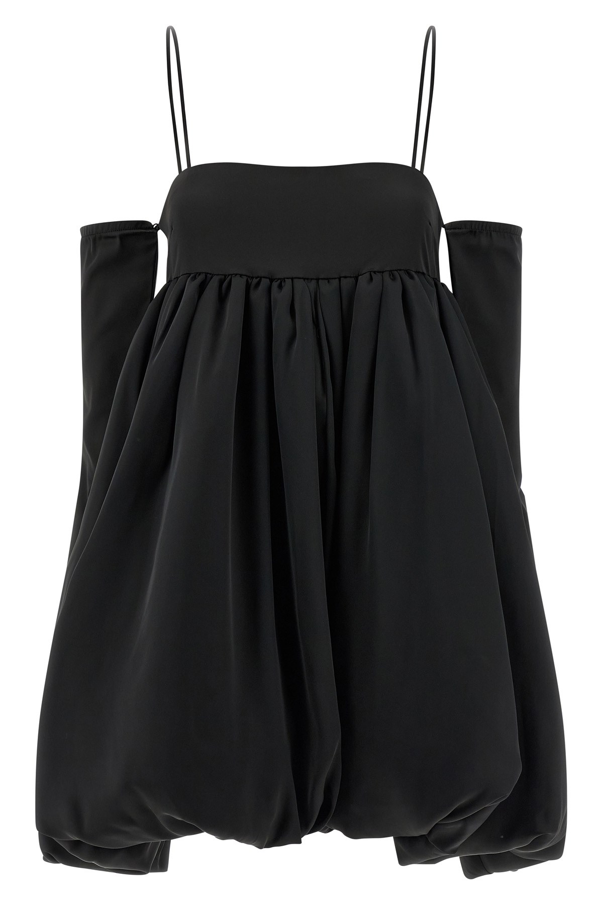 Rotate Birger Christensen 'satin Le Bubble' Dress In Black