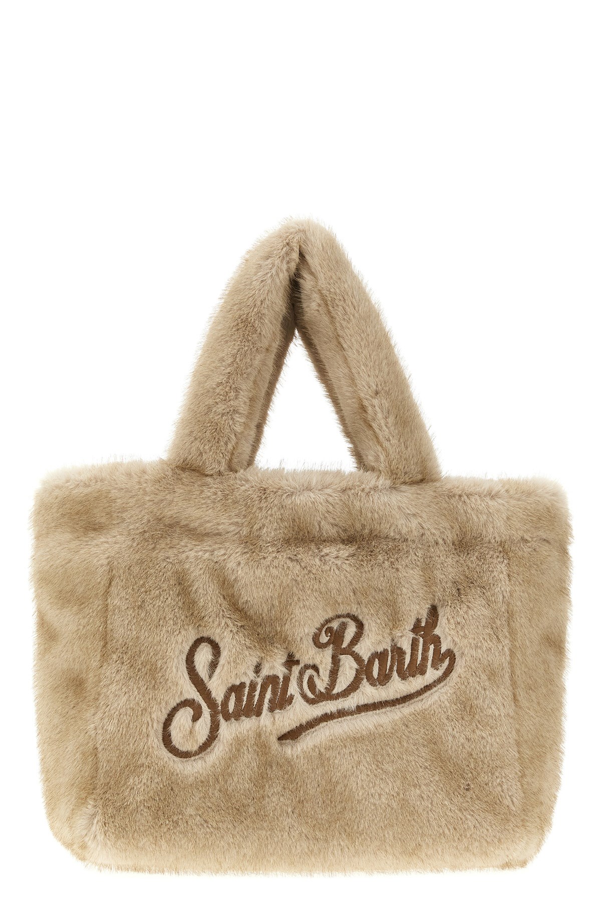 Mc2 Saint Barth 'colette Soft Fur' Handbag In Sand