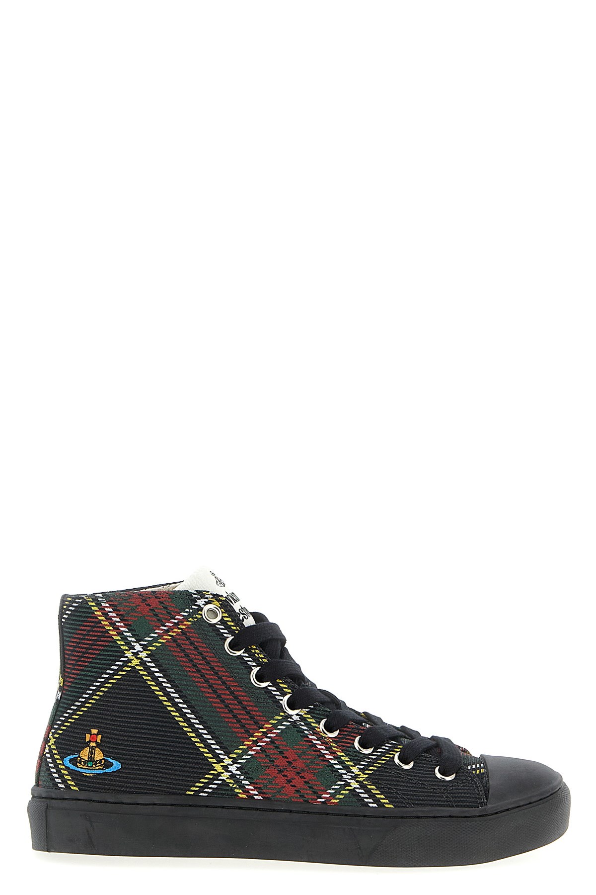 Vivienne Westwood High-top Rubber Sole Sneakers In Black