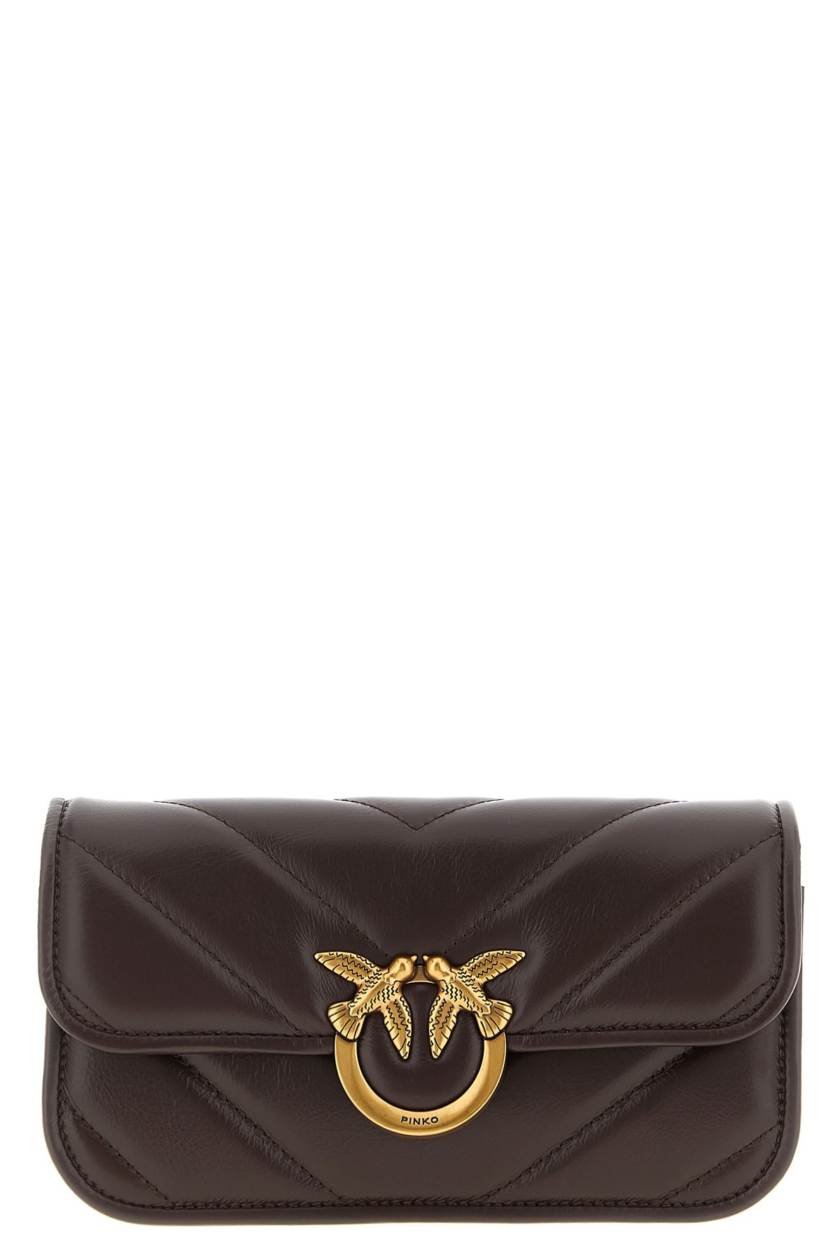 Pinko Love Box Baguette Hand Bags Bordeaux In Burgundy