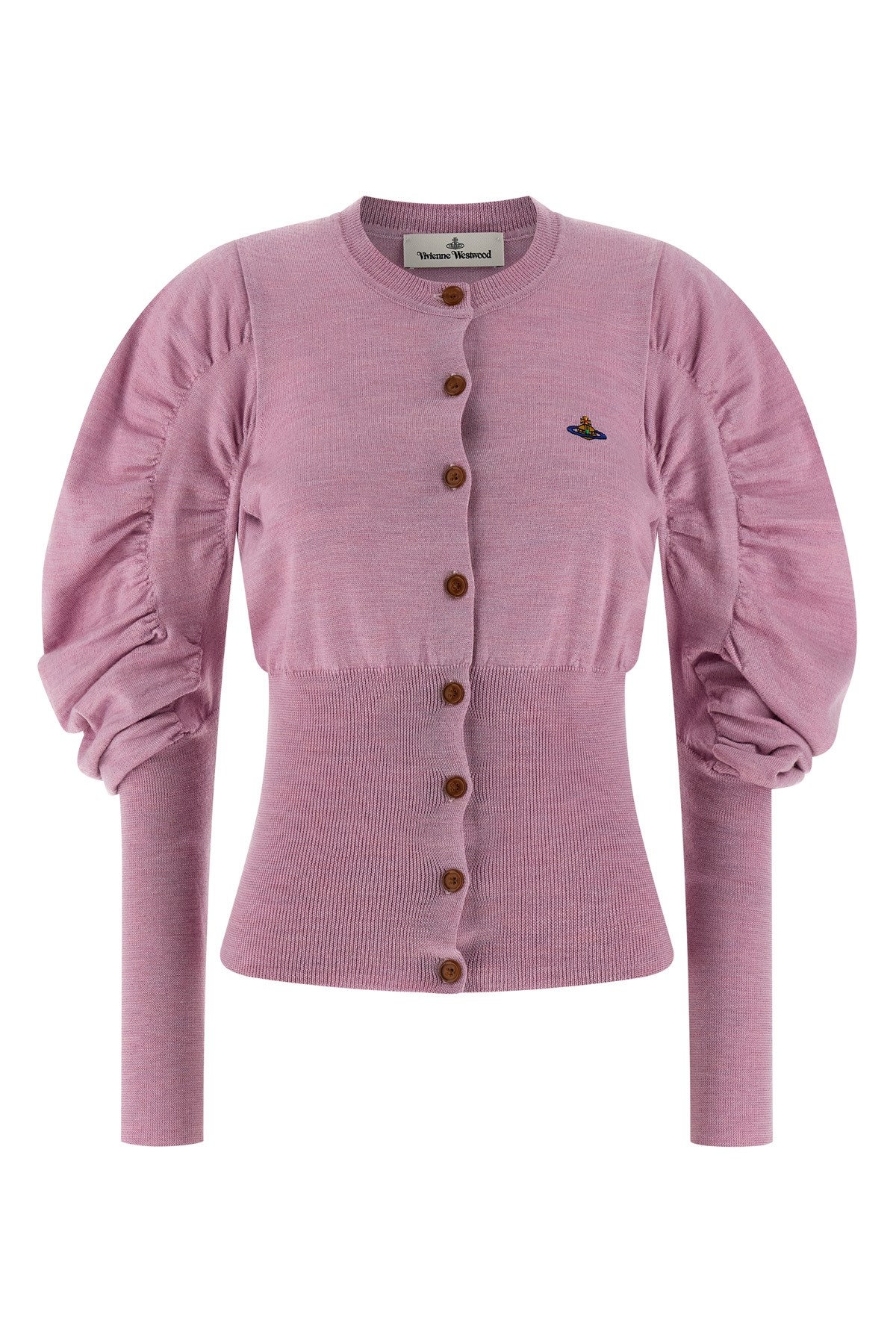 Vivienne Westwood Eli Logo-embroidered Draped Cardigan In Multi