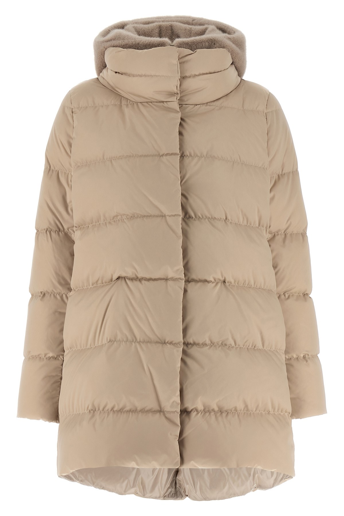 Herno A-shape Resort Down Jacket In Brown