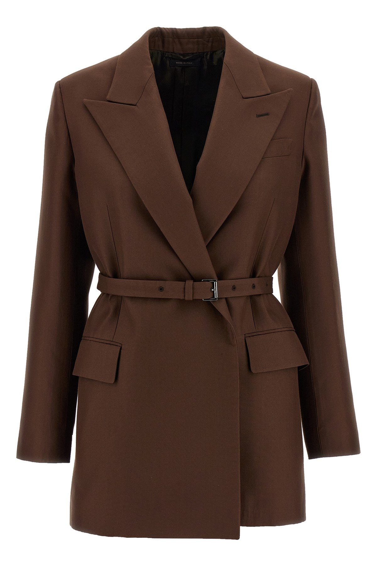 Brioni Prisca Double-breasted Blazer In Brown