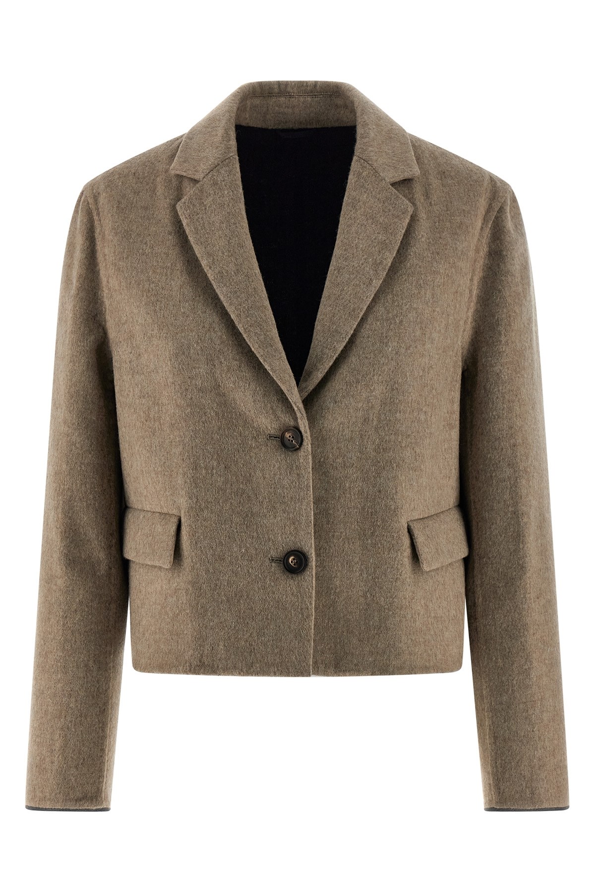 Brunello Cucinelli Single-breasted Wool Blazer In Multi