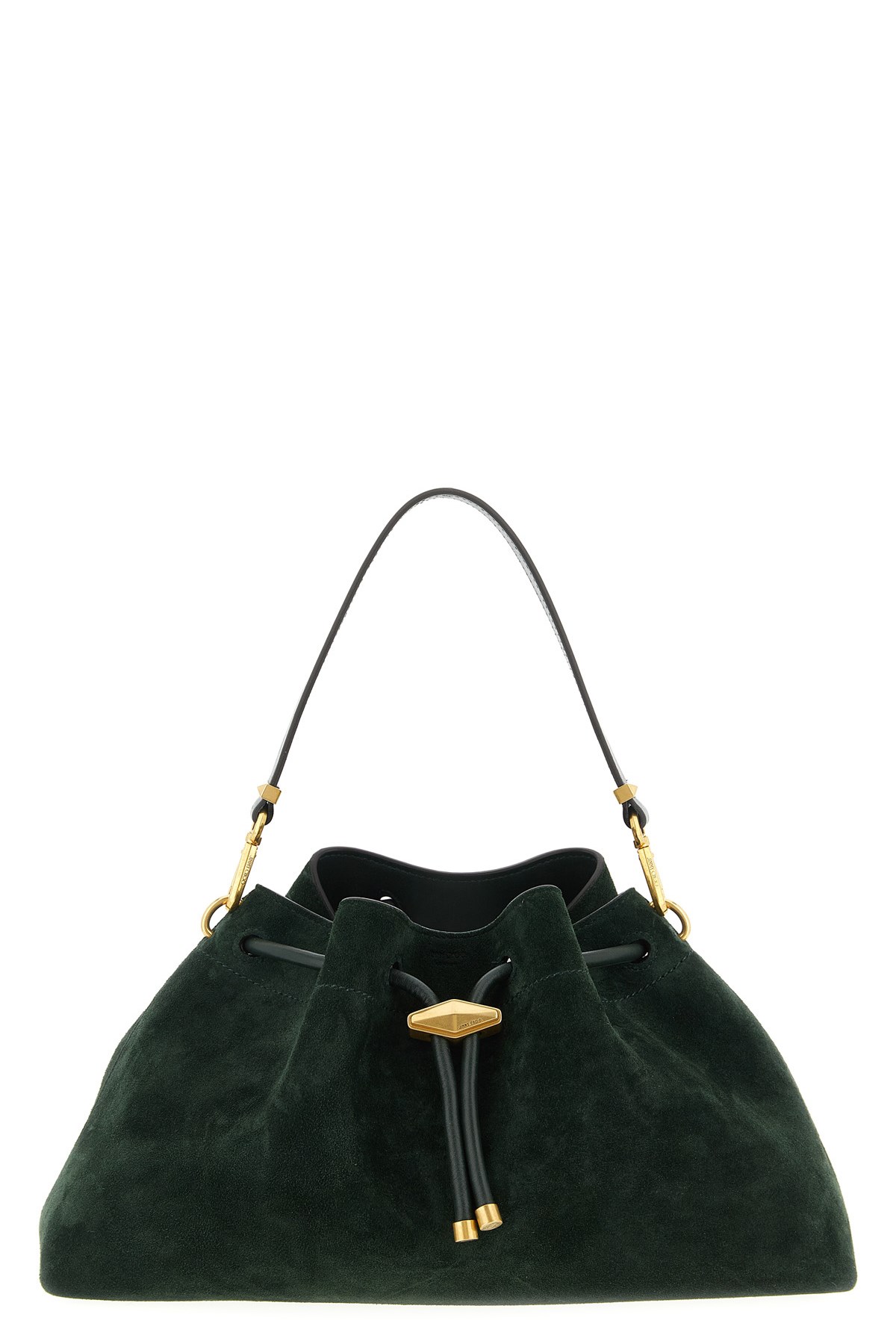 Jimmy Choo Medium Cinch Bucket Bag In Green