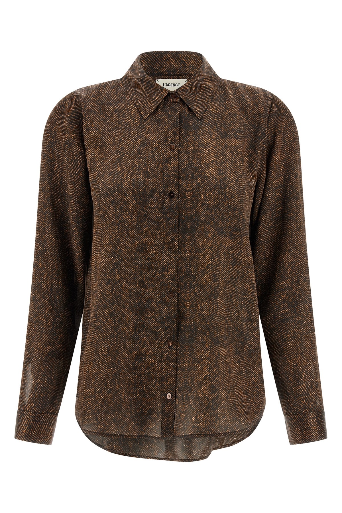 L'agence Tyler Shirt In Brown