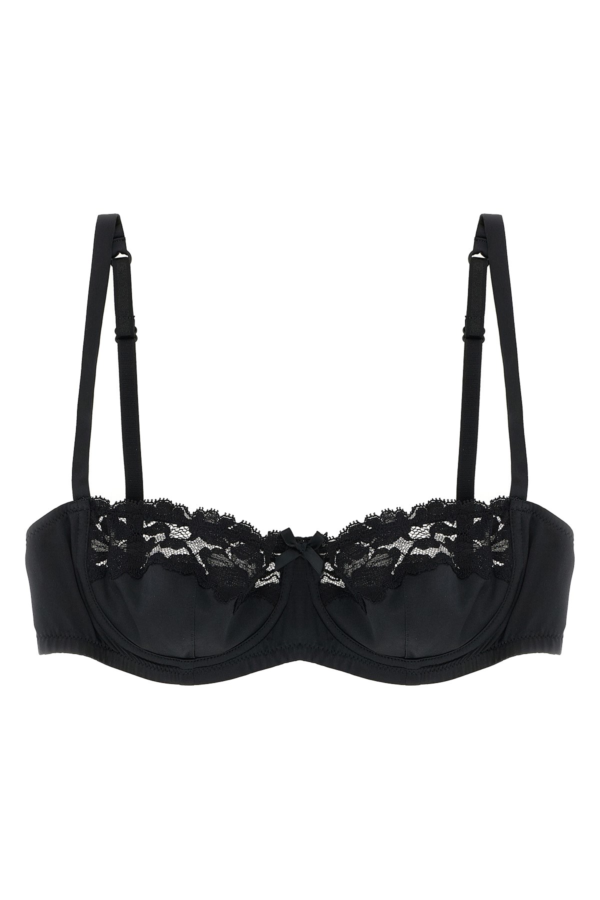 Dolce & Gabbana Women Bra In Silk And Lace In Black