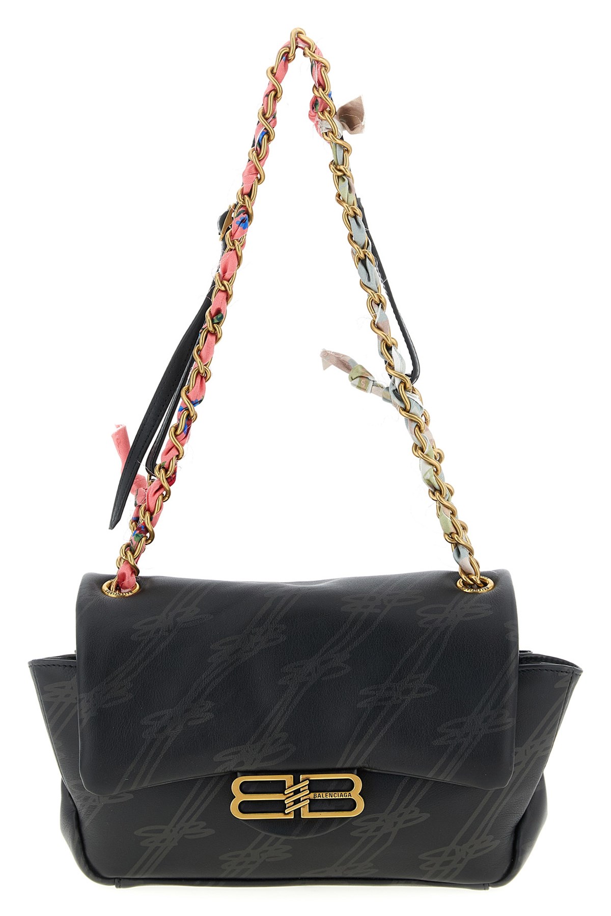 Balenciaga Mini Shoulder Bag Chain Strap In Black