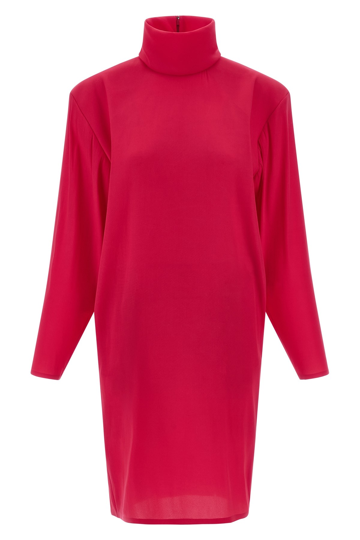 Saint Laurent Structured Shoulder Dress Dresses Fuchsia In Pink