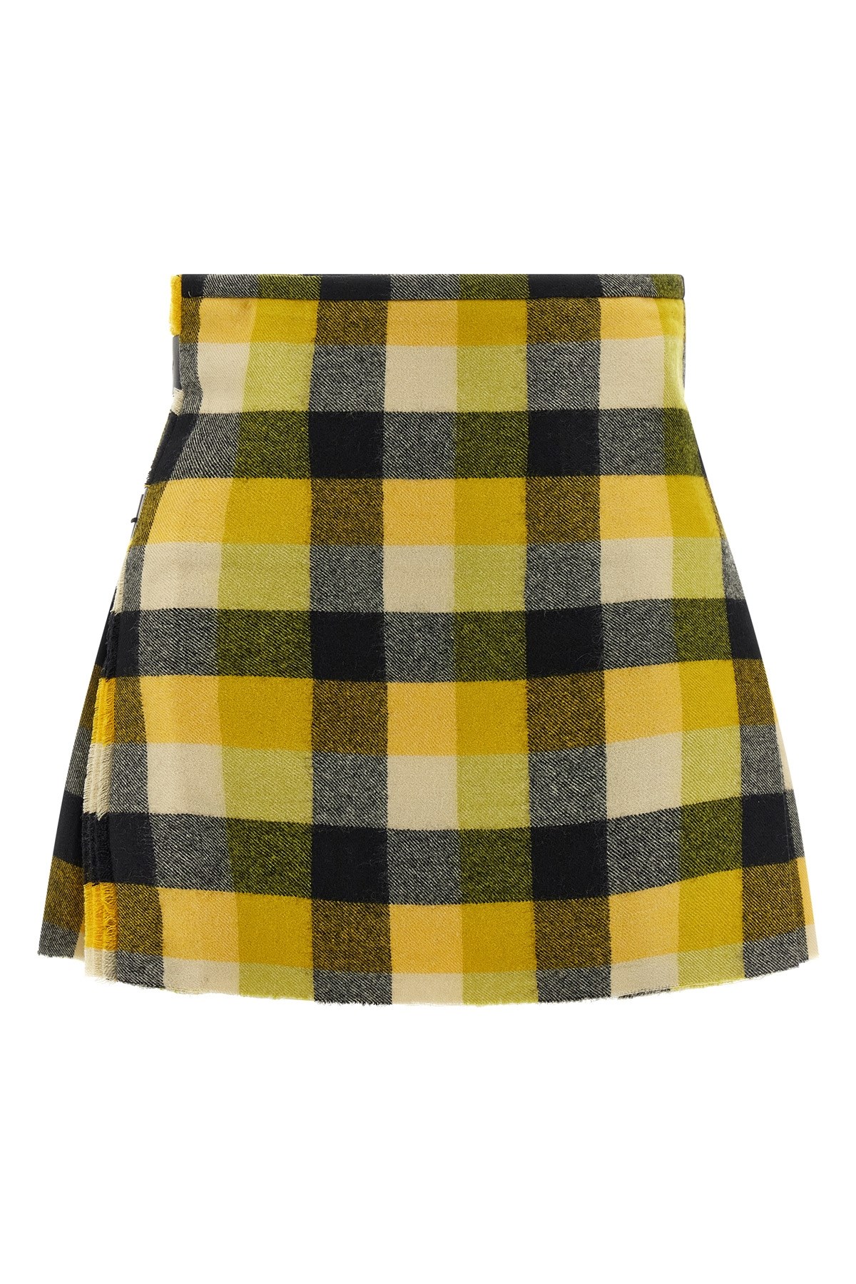 Vivienne Westwood High-waisted Pleated Kilt Style Skirt In Yellow