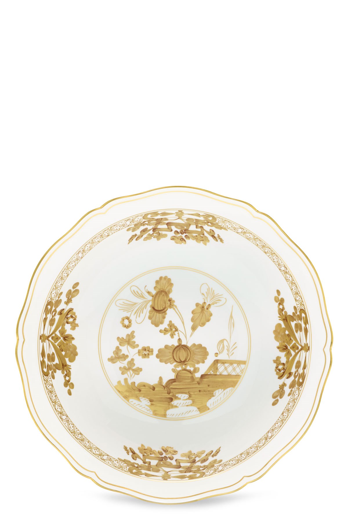Ginori 1735 'oriente Italiano' Deep Serving Plate ⌀34.8cm In Gold