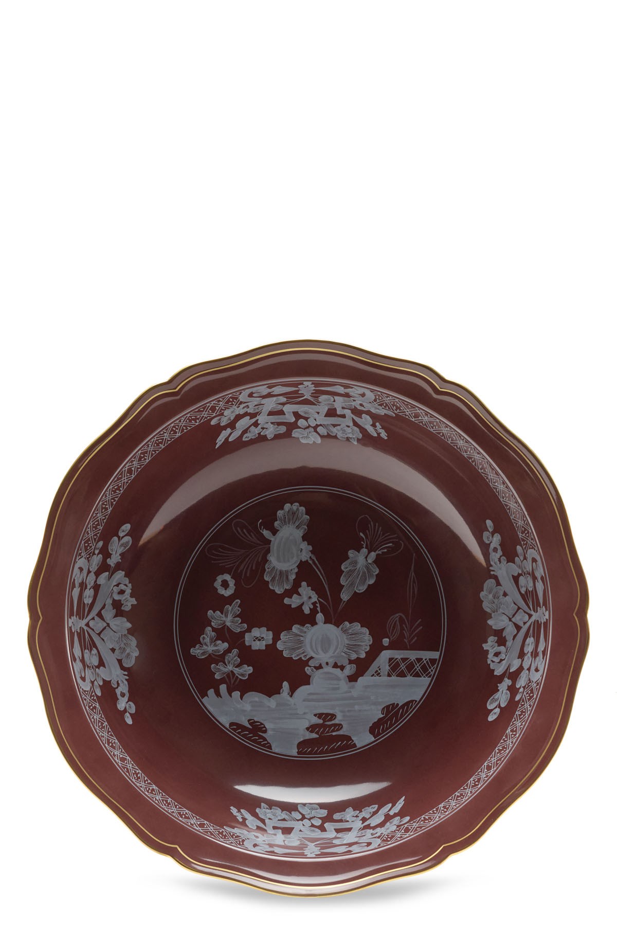 Ginori 1735 'oriente Italiano' Deep Serving Plate ⌀34.8cm In Brown