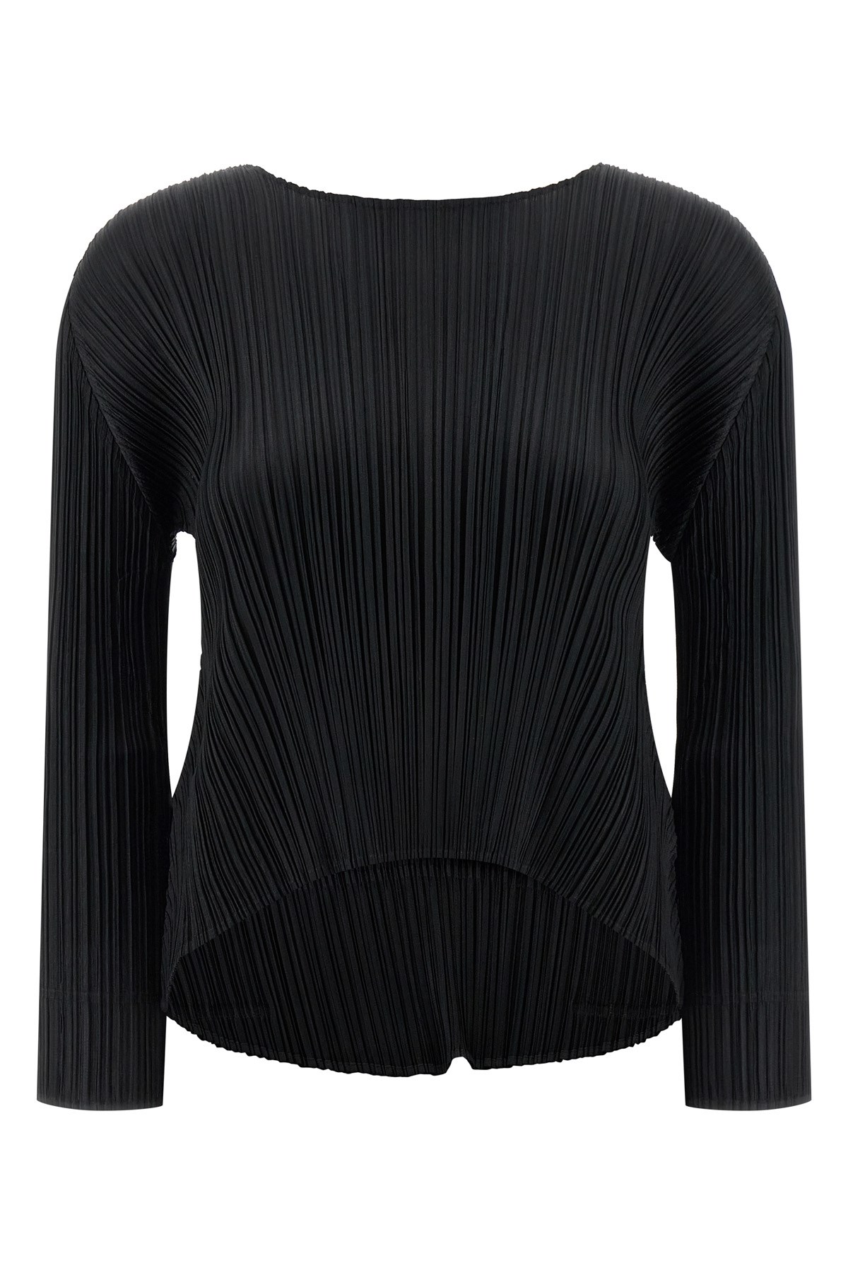 Issey Miyake Pleats Please 'monthly Colors: October' Blouse In Black