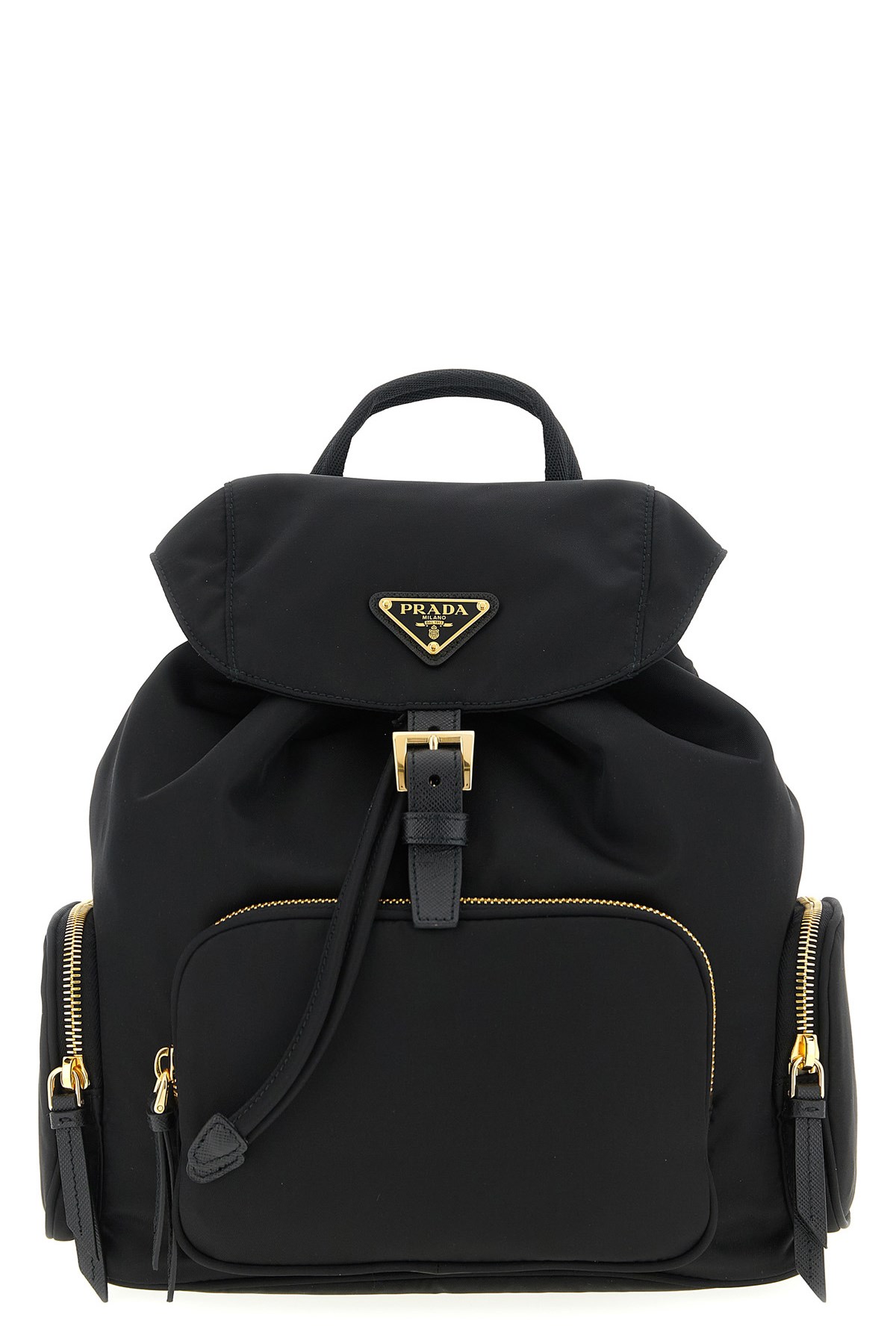 Prada Re-nylon Backpack In Black