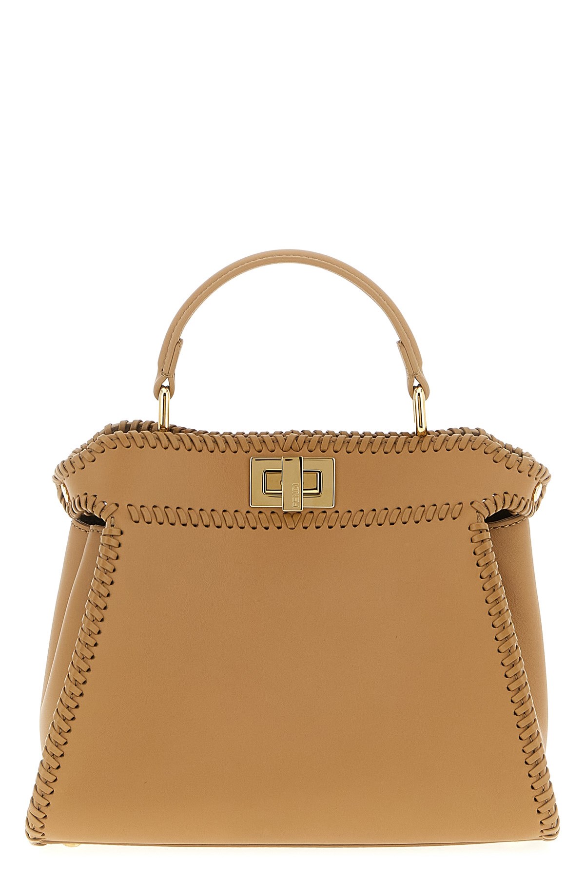 Fendi Pekaboo Mini Handbag In Brown