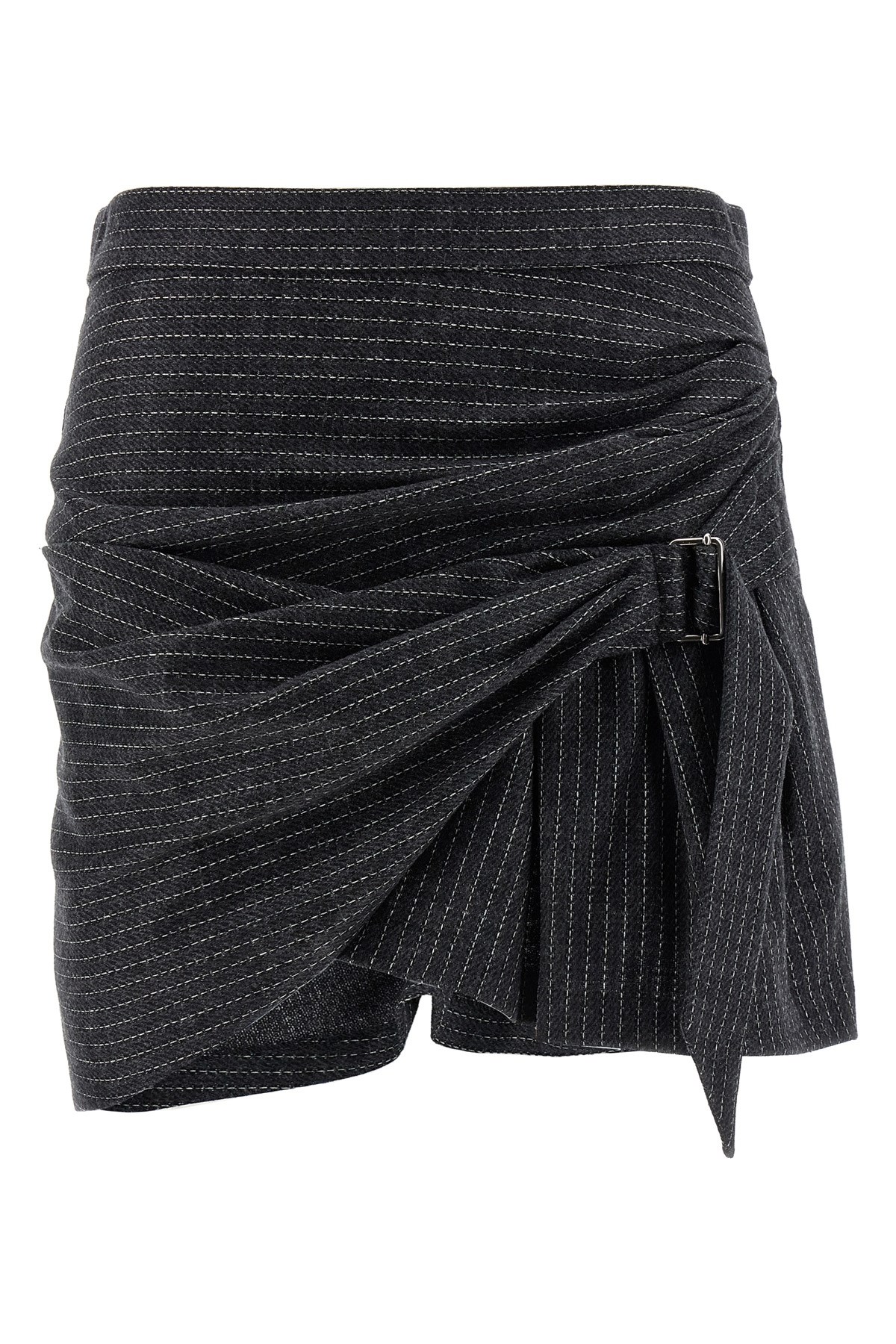 Isabel Marant Skirt With Metal Rings In Gray