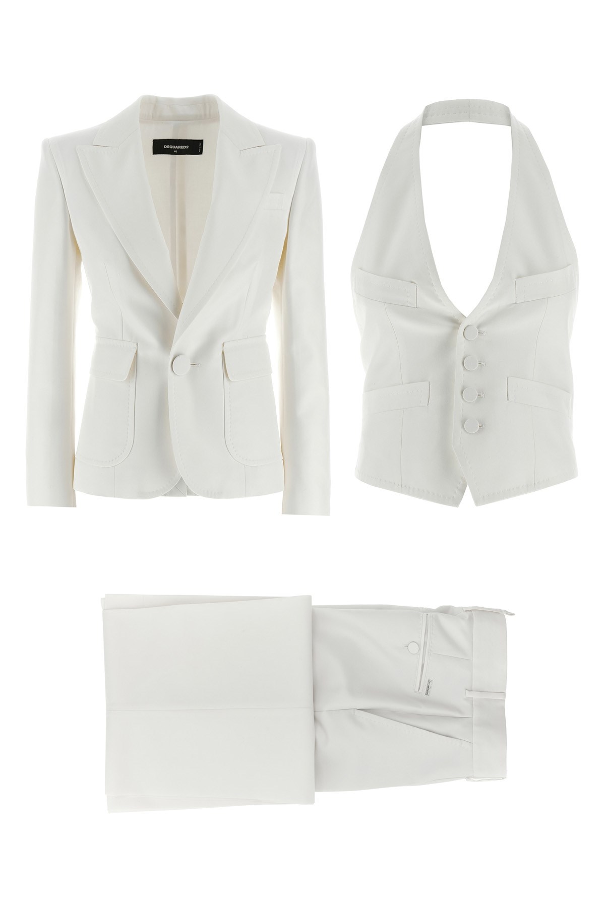 Dsquared2 Bianca Day Suit Dress In White