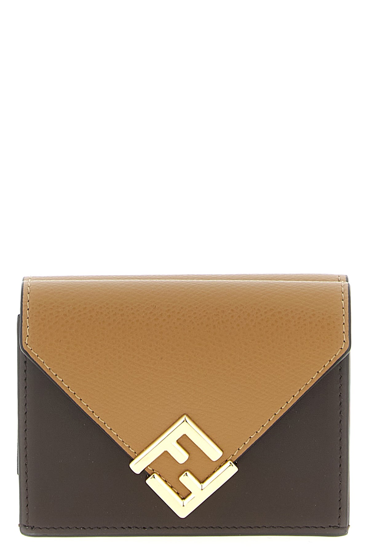 Fendi 'mini Tri-fold Ff Diamonds' Wallet In Brown