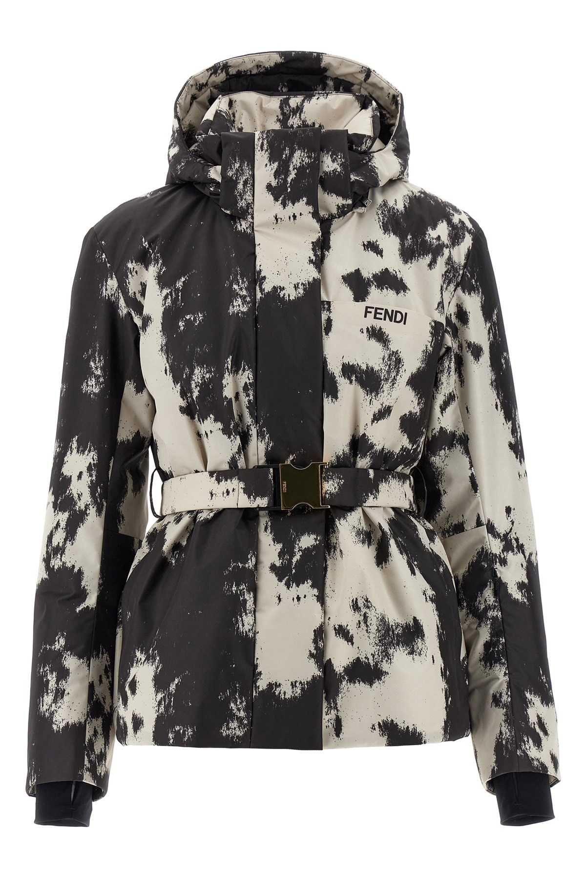 Fendi Frosted Fauna Puffer Jackets Multicolor In Multi