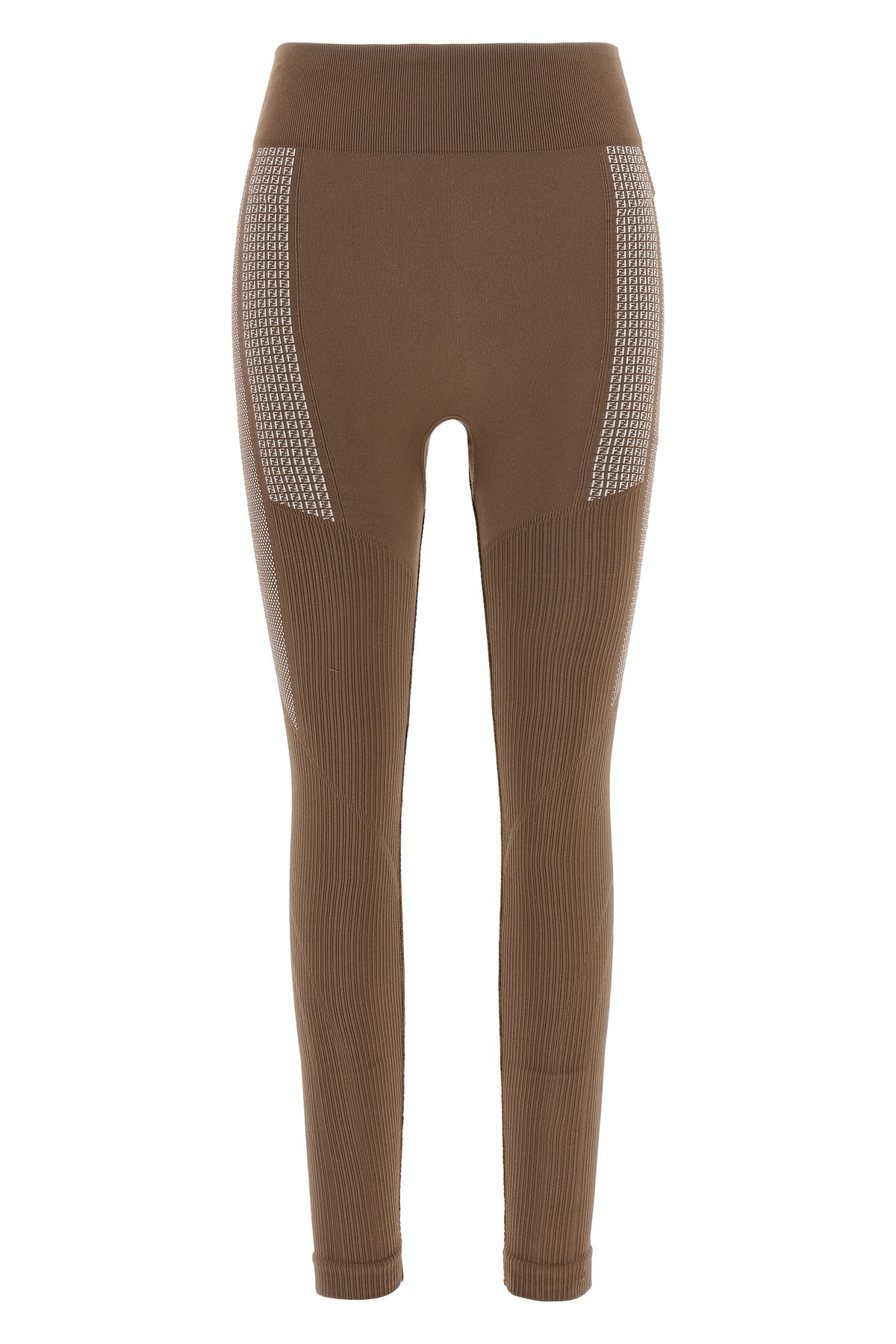 Fendi Seamless Leggings Beige In Gold