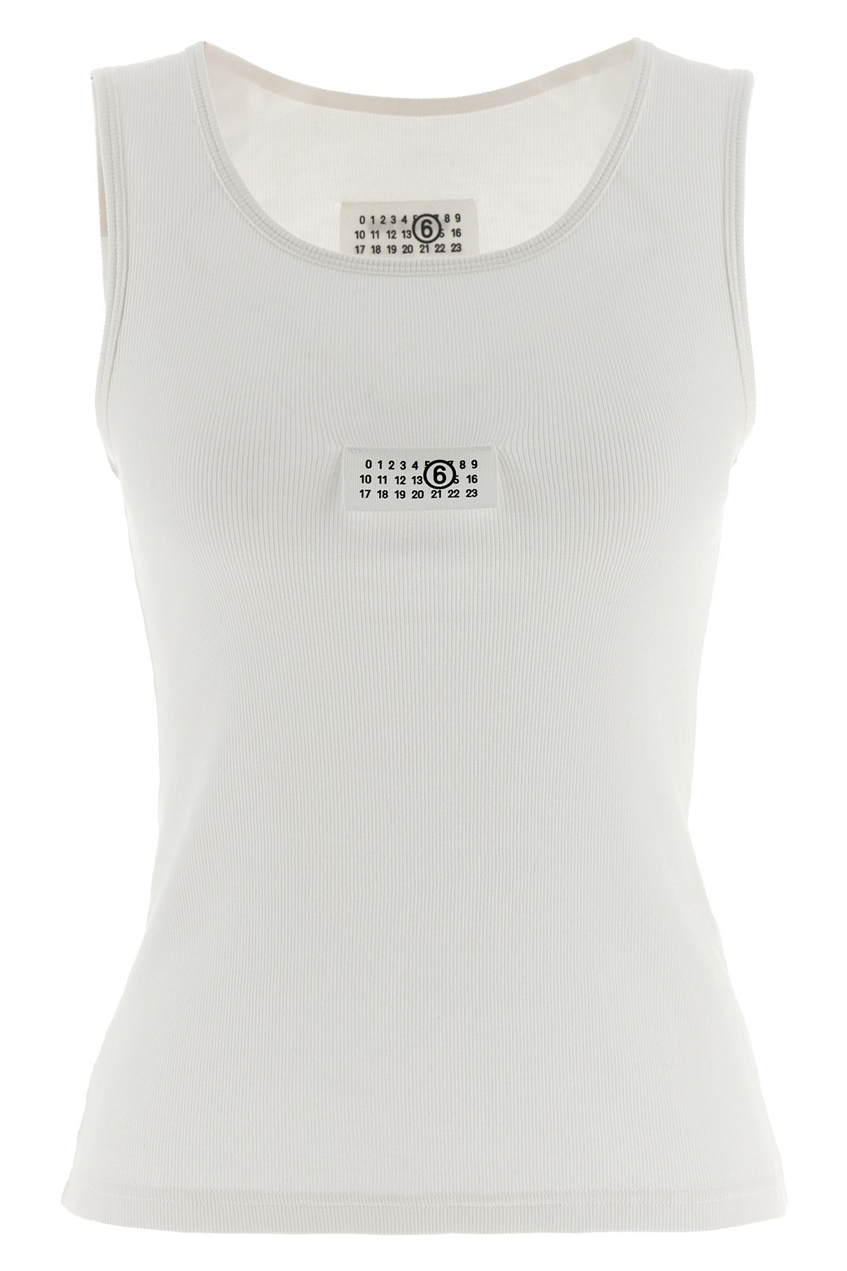 Mm6 Maison Margiela 'numeric Signature Mm6' Tank Top In White