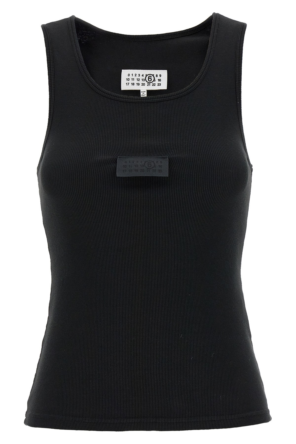 Mm6 Maison Margiela 'numeric Signature Mm6' Tank Top In Black