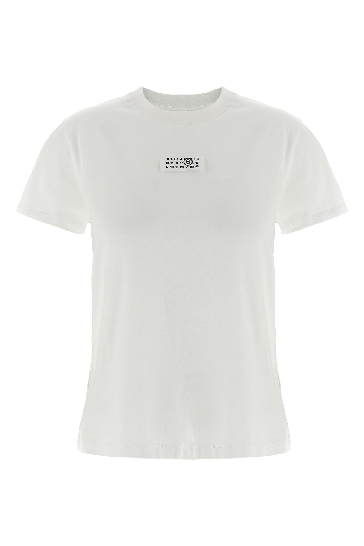 Mm6 Maison Margiela Short-sleeve Crewneck T-shirt In White