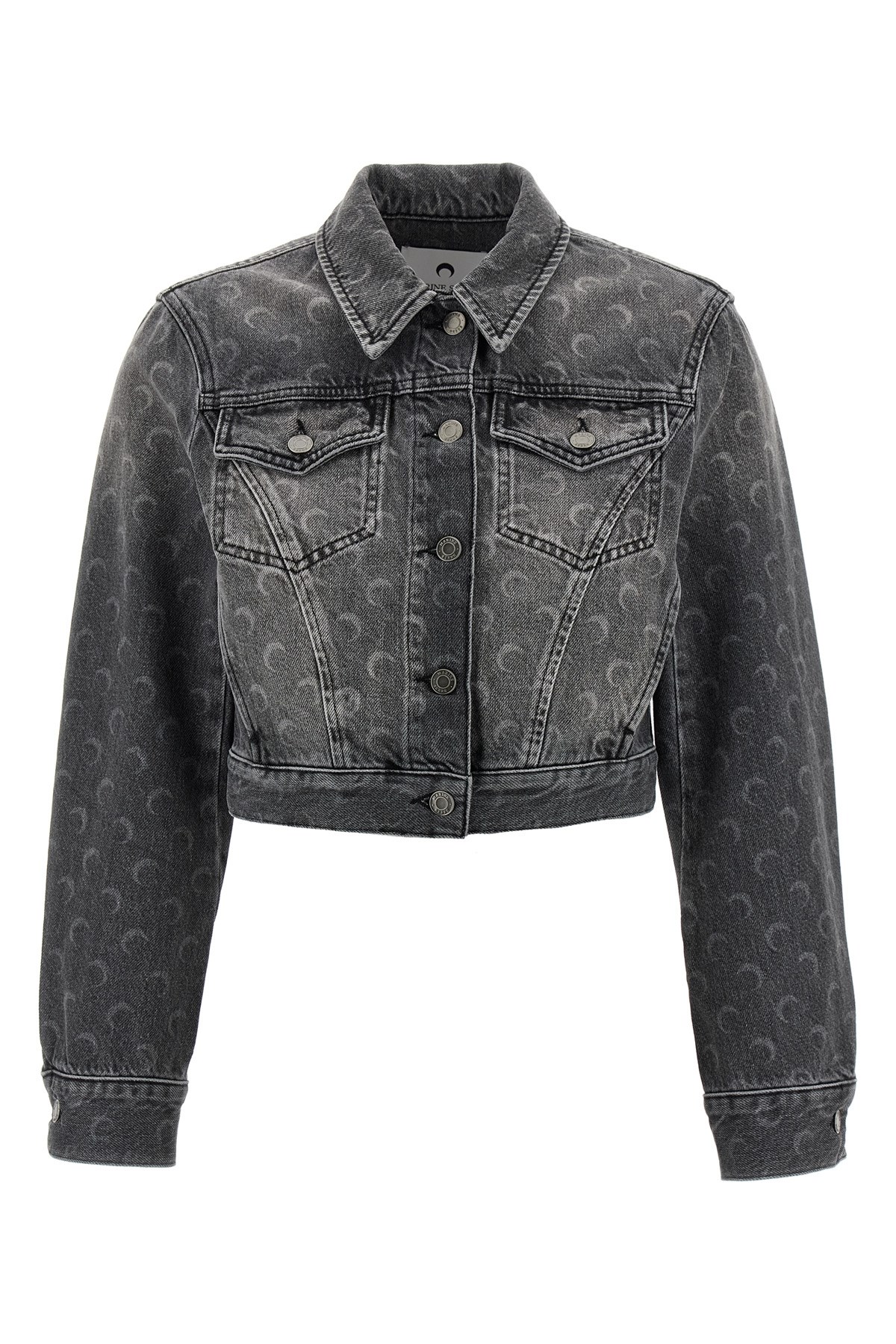 Marine Serre Moon Puffer Jackets Gray In Gray