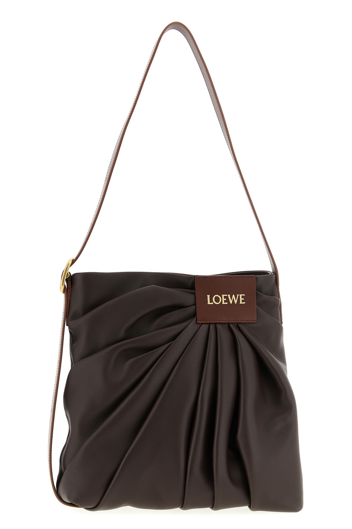 Loewe Draped Tote Shoulder Bag Crossbody Bags Brown In Brown