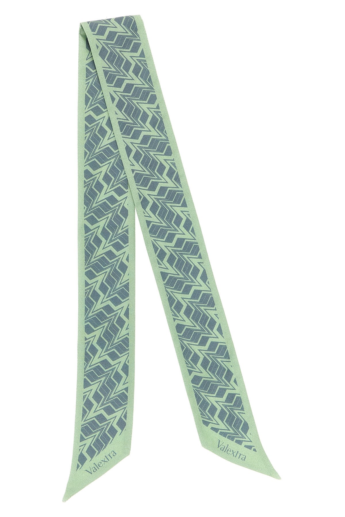 Valextra Nastro Di Seta 'astratto' In Gray