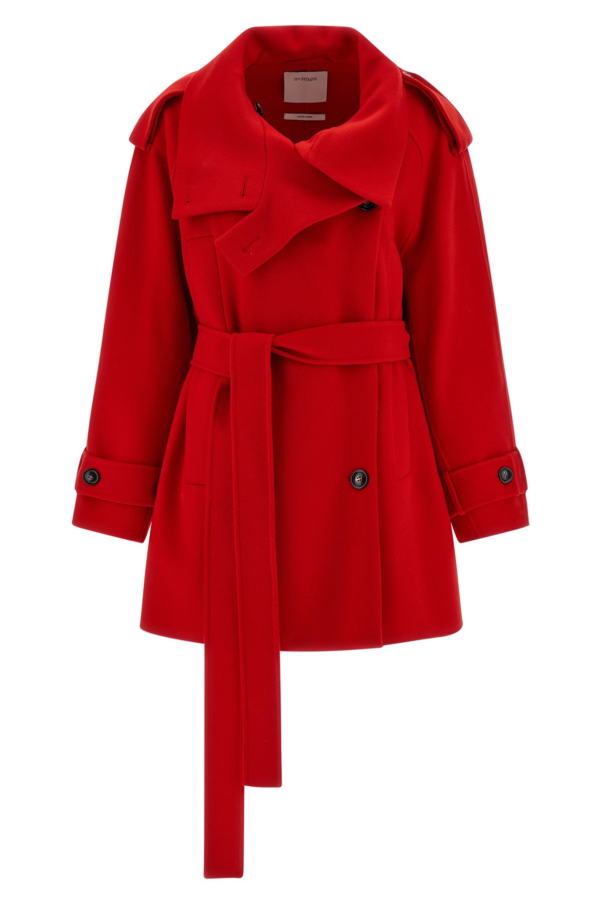 Sportmax Bouquet1234 Trench Coat In Red