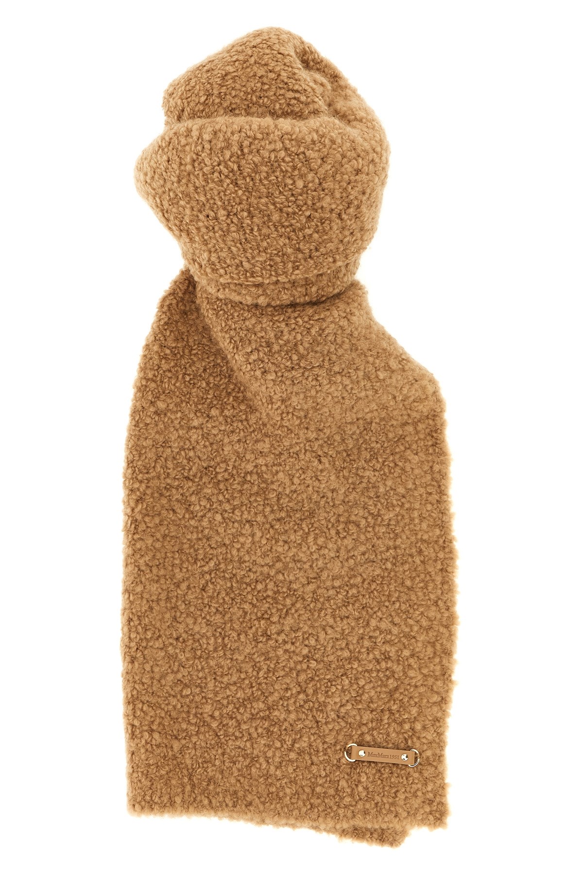 Max Mara 'calabra' Scarf In Brown