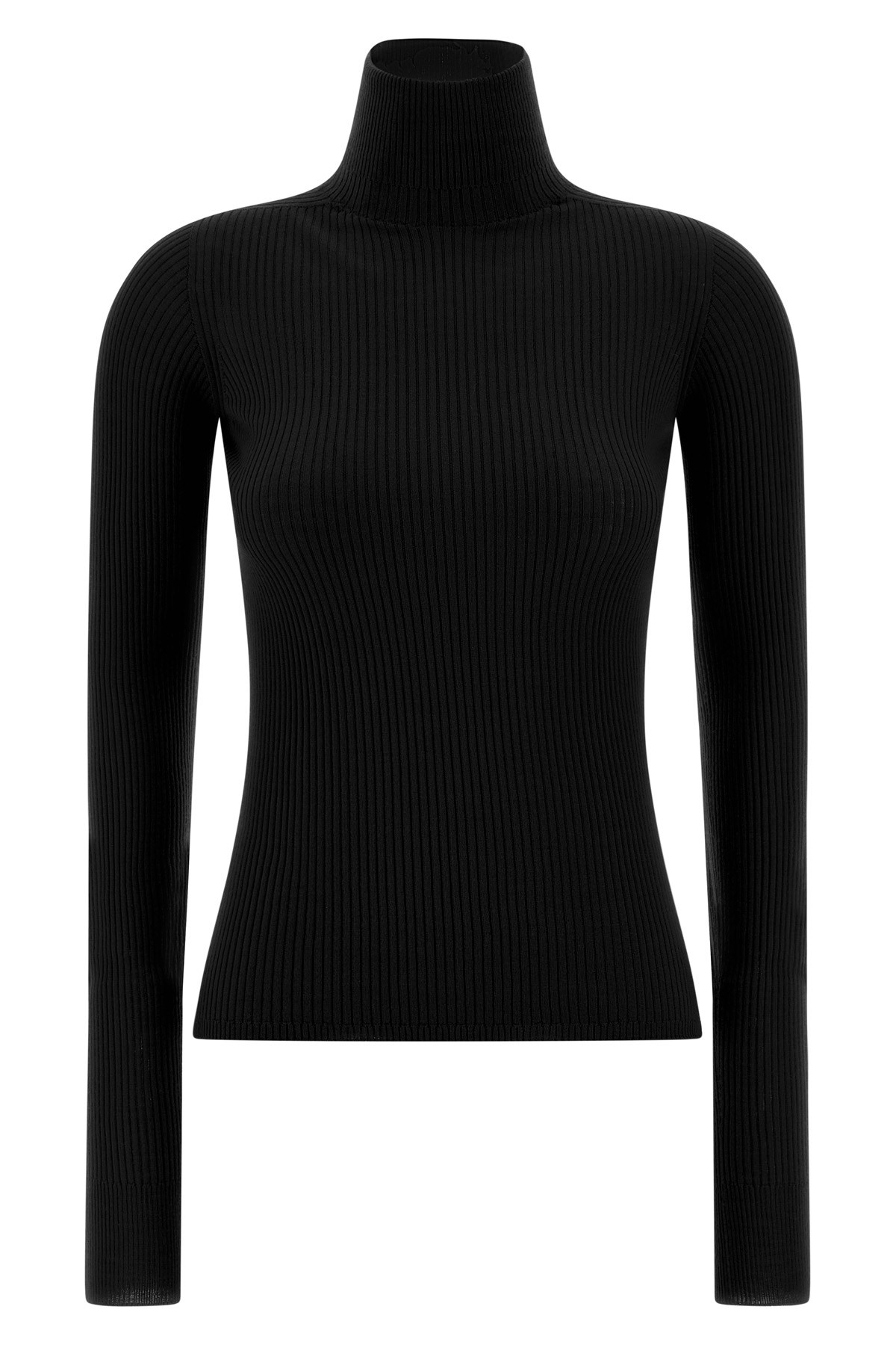 Sportmax Niagara High-neck Knitted Sweater In Black