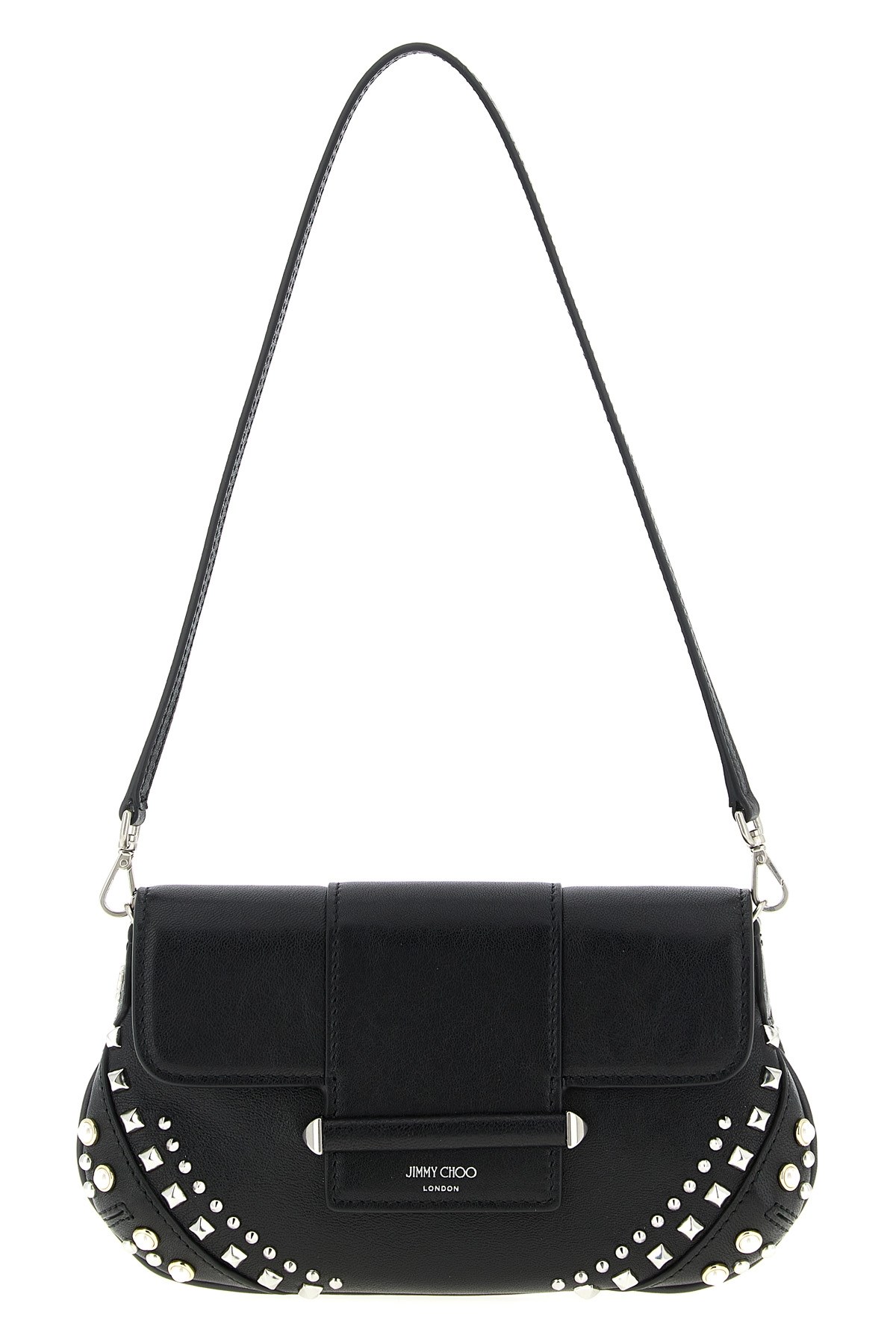 Jimmy Choo 'bar' Wallet On Chain In Black