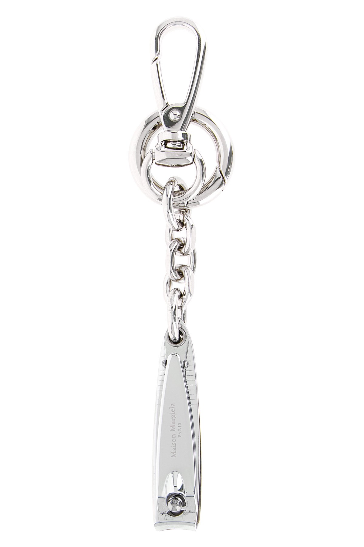 Maison Margiela 'nail Cutter' Keyring In Metallic