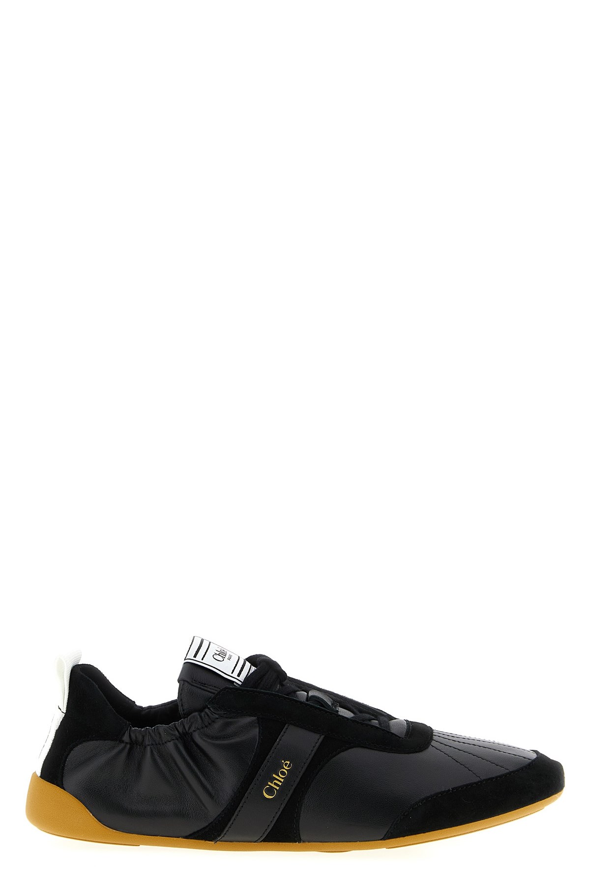 Chloé Kick Suede And Leather Sneakers In Black