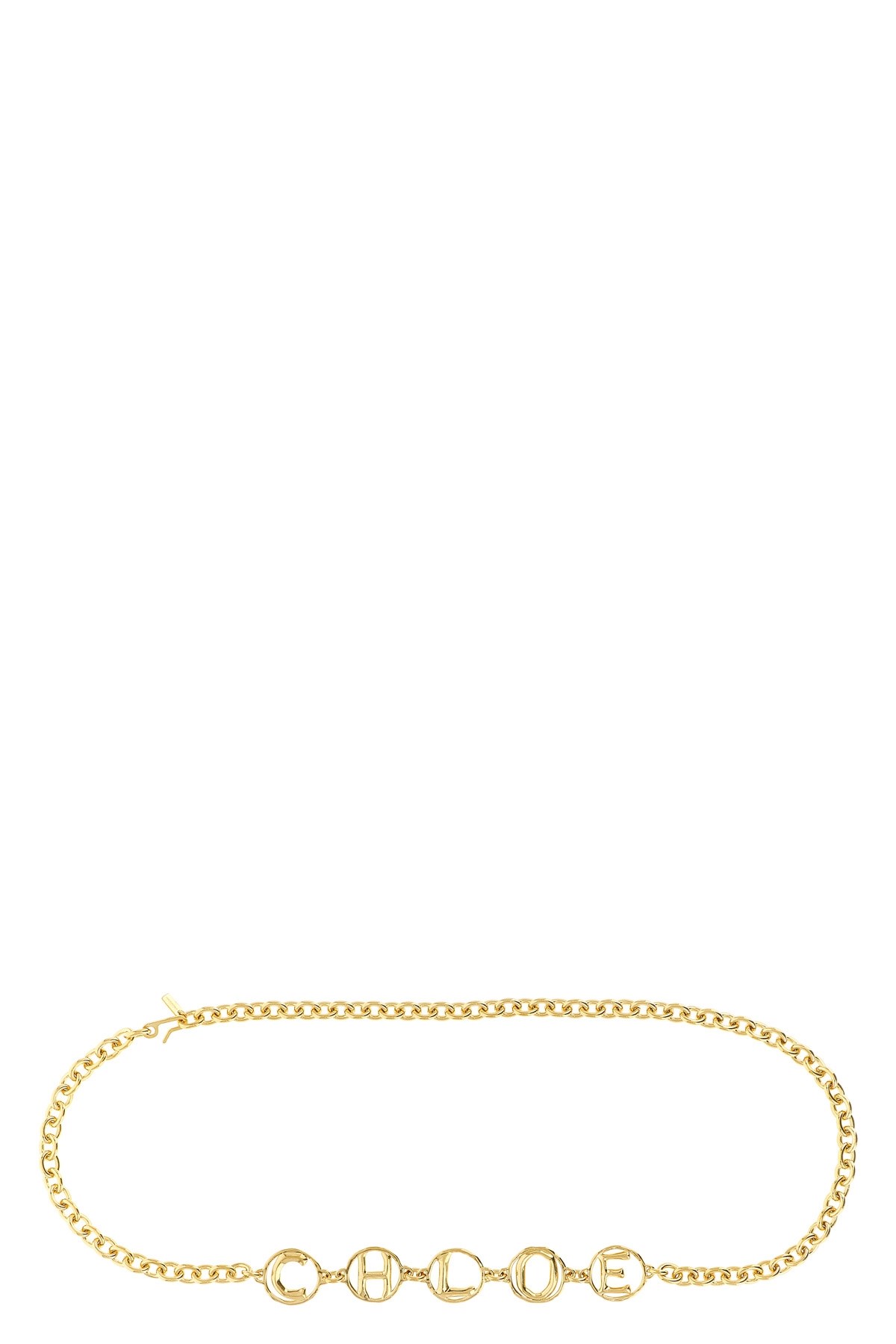 Chloé Golden Chloe Script Jewel Belt In Gold