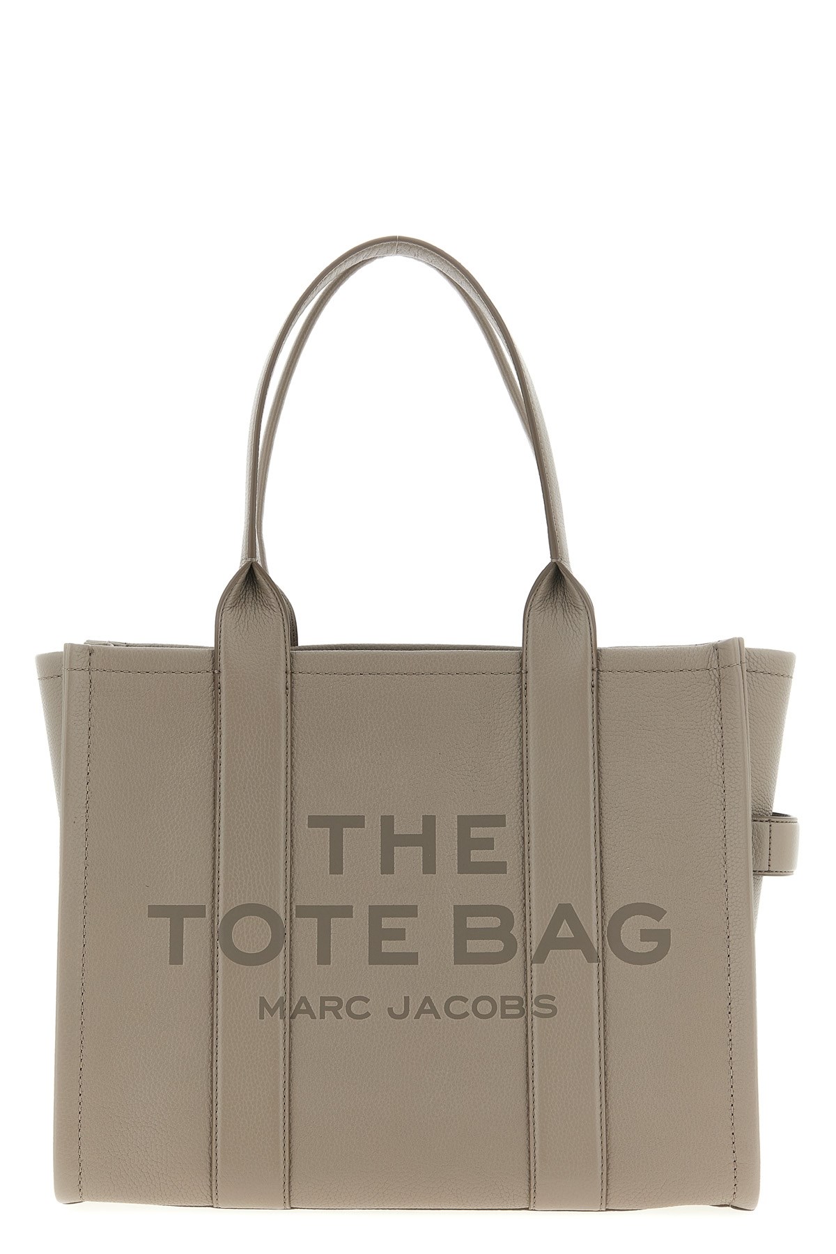 Marc Jacobs 'the Leather Large Tote' Shopping Bag In Gray